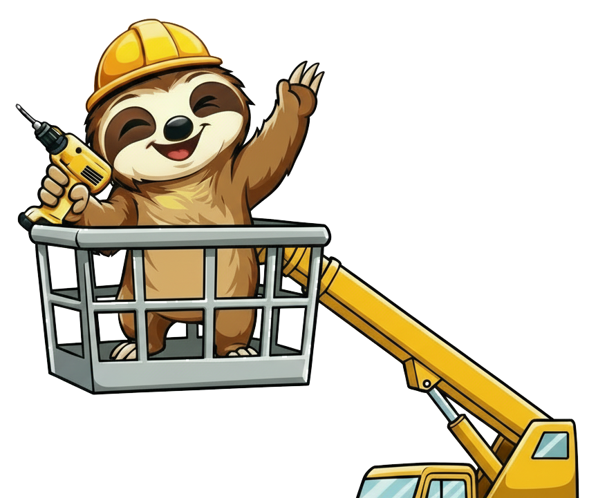 Mascotte Com Une Loc en nacelle